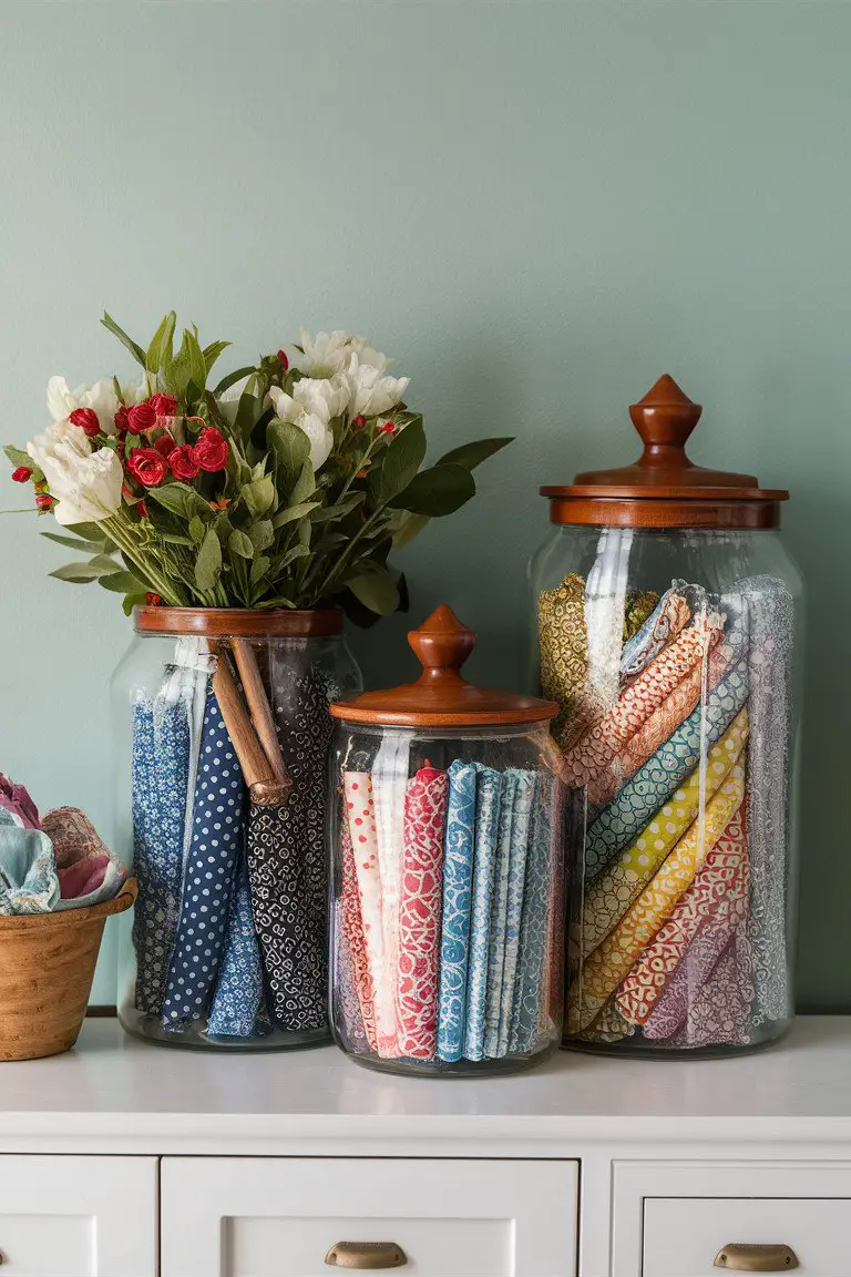 Fabric Jars for Visual Appeal Fabric Jars for Visual Appeal