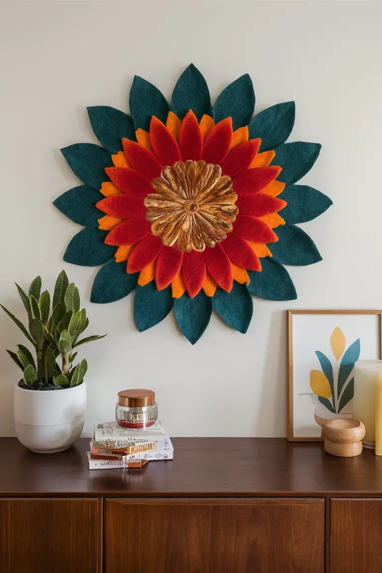 Batik Flower Wall Art Batik Flower Wall Art