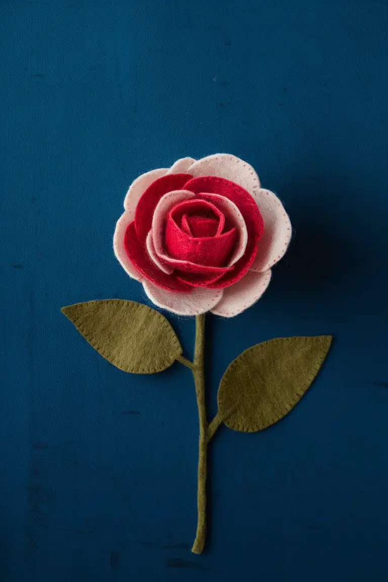 Elegant Batik Felt Rose Elegant Batik Felt Rose