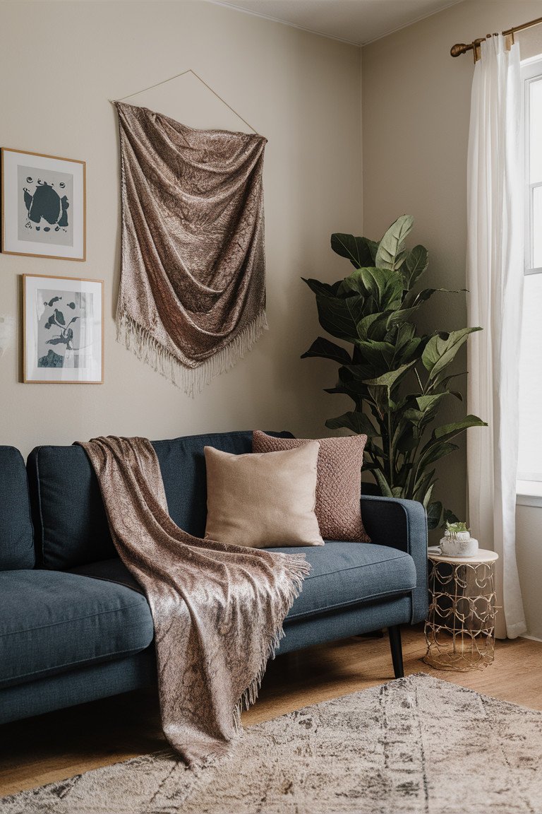 Batik Metallic Blankets as Wall Art