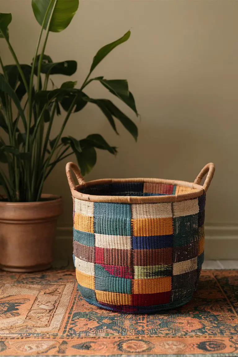 Batik Woven Basket Batik Woven Basket