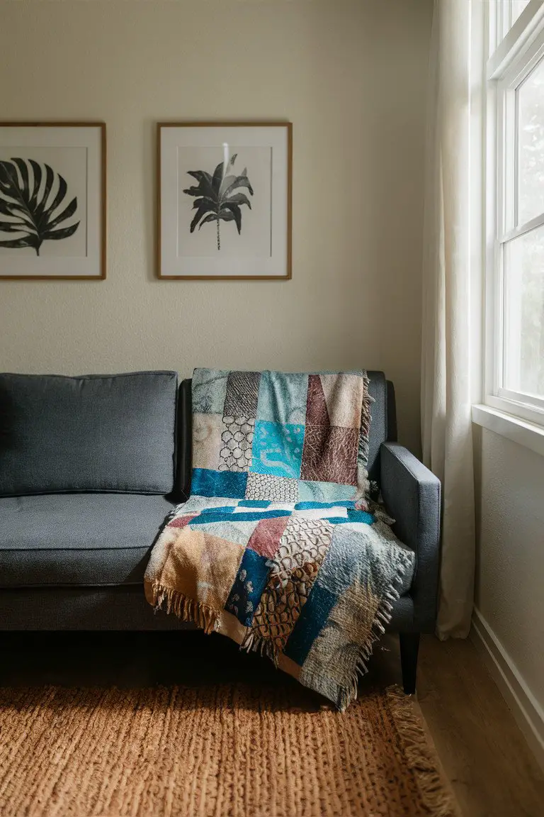 Ocean Waves Batik Throw Ocean Waves Batik Throw