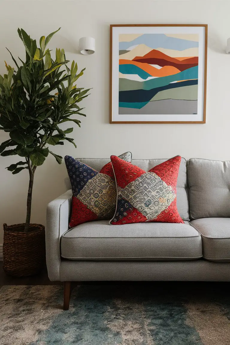 Batik Patchwork Throw Pillows Batik Patchwork Throw Pillows