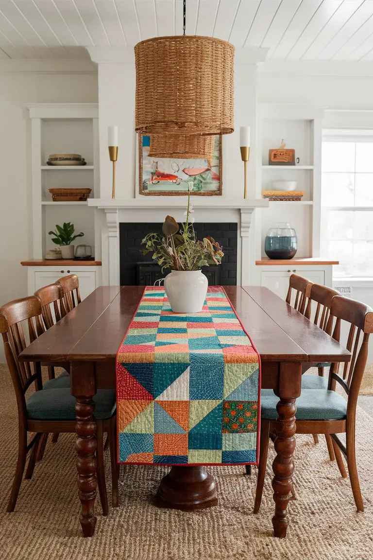 Geometric Batik Table Runner Geometric Batik Table Runner