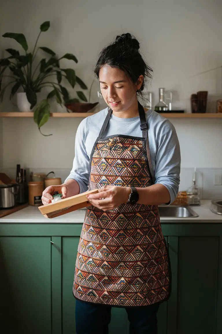 Modern Geometric Batik Apron Modern Geometric Batik Apron