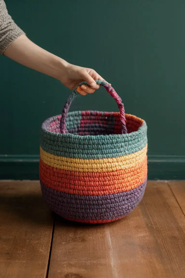 Batik T-shirt Yarn Baskets Batik T-shirt Yarn Baskets