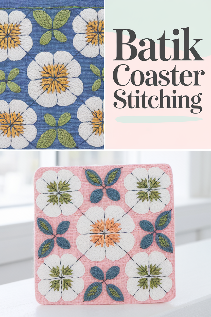 batik coaster stitching bbbbb 40613