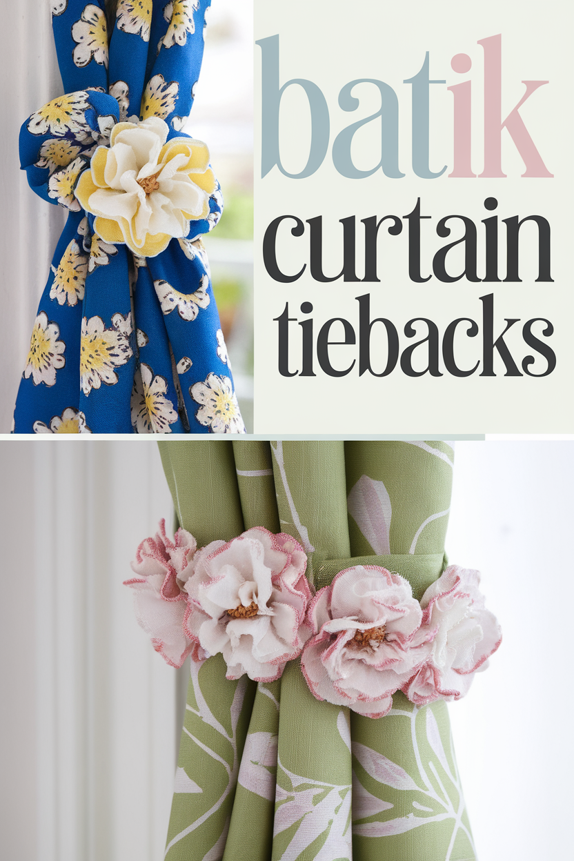 batik curtain tiebacks bbbbb 24213