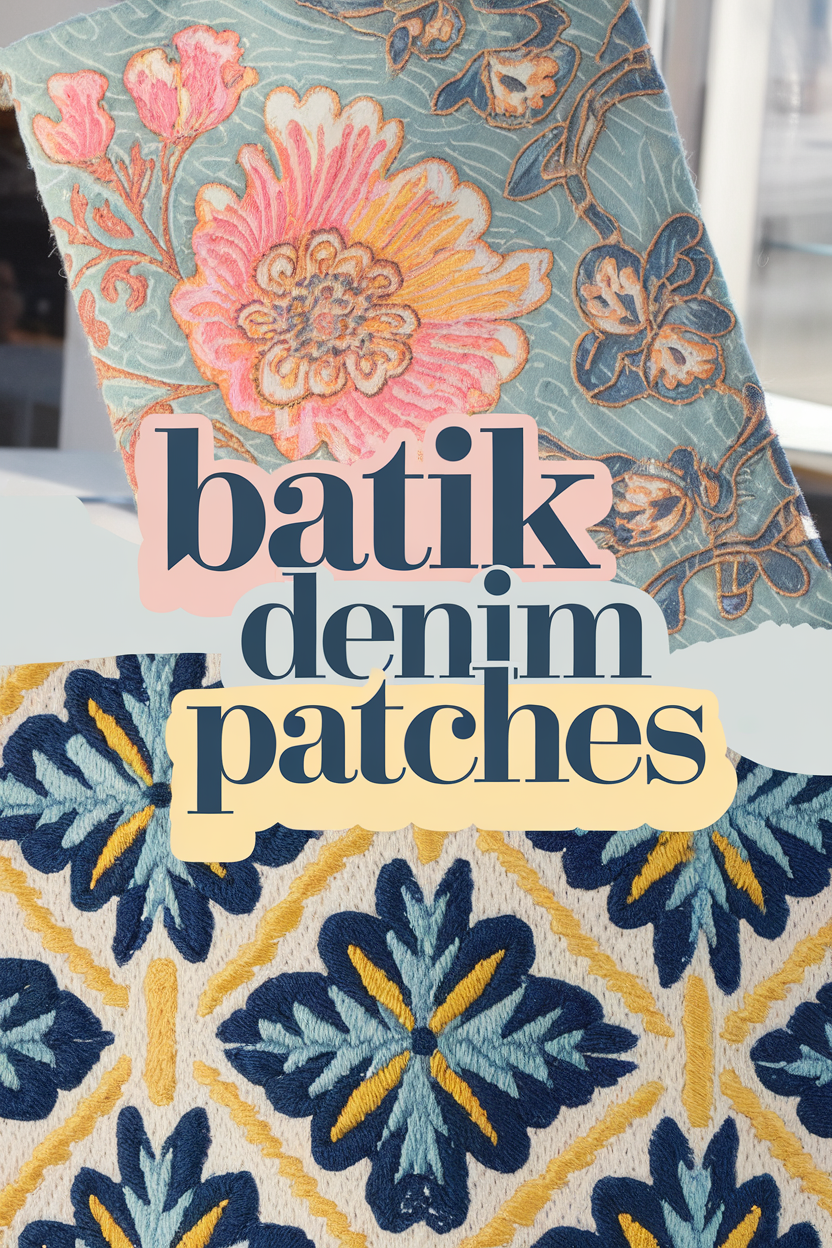batik denim patches bbbbb 50084