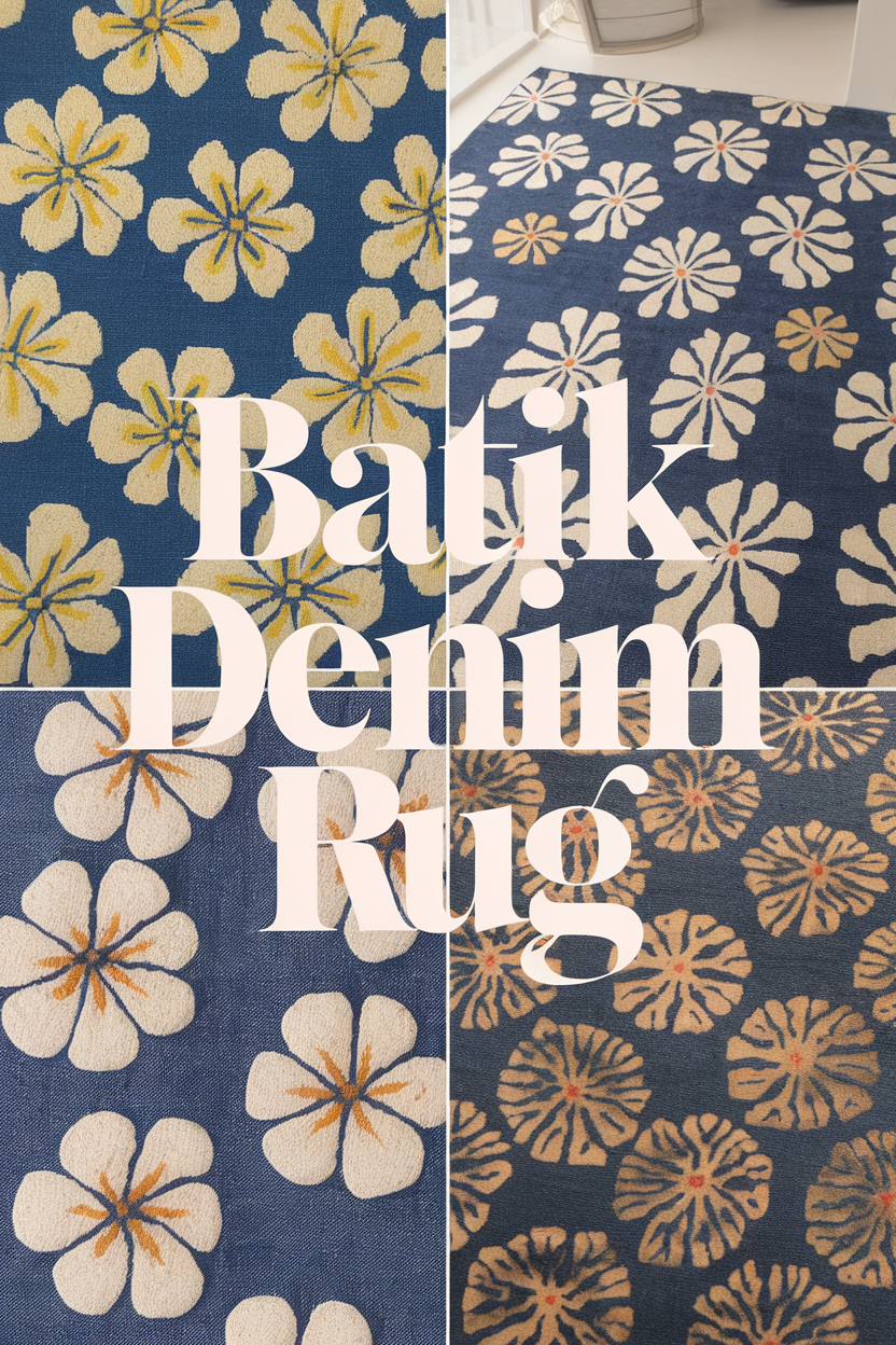 batik denim rug bbbbb 66914