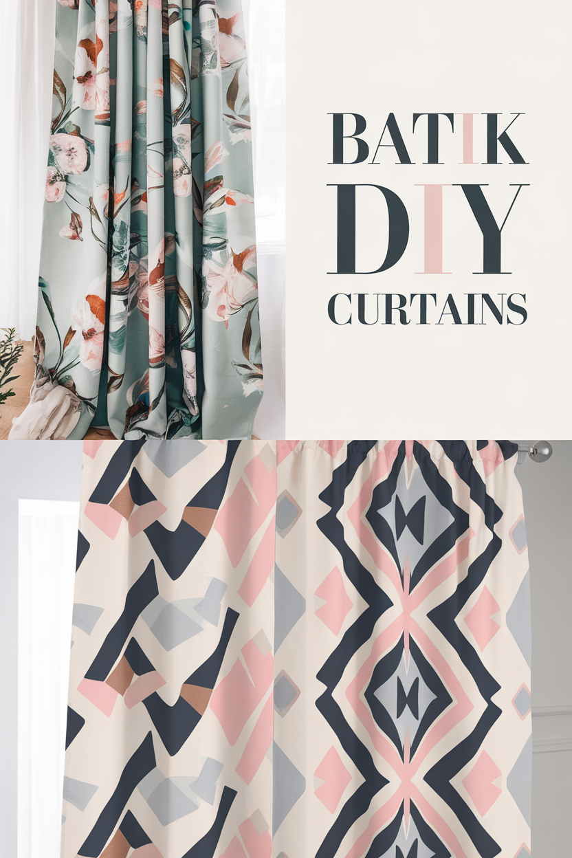 batik diy curtains bbbbb 76121