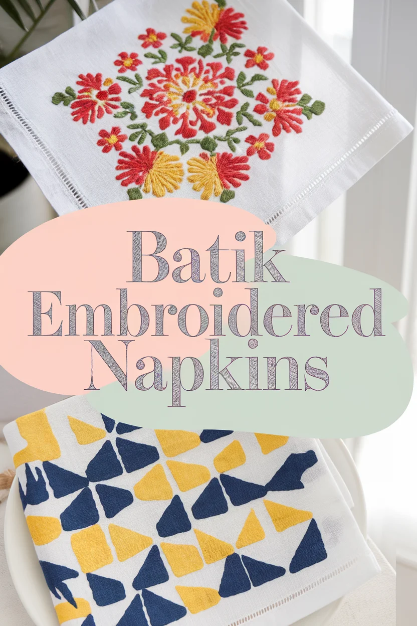batik embroidered napkins bbbbb 96621
