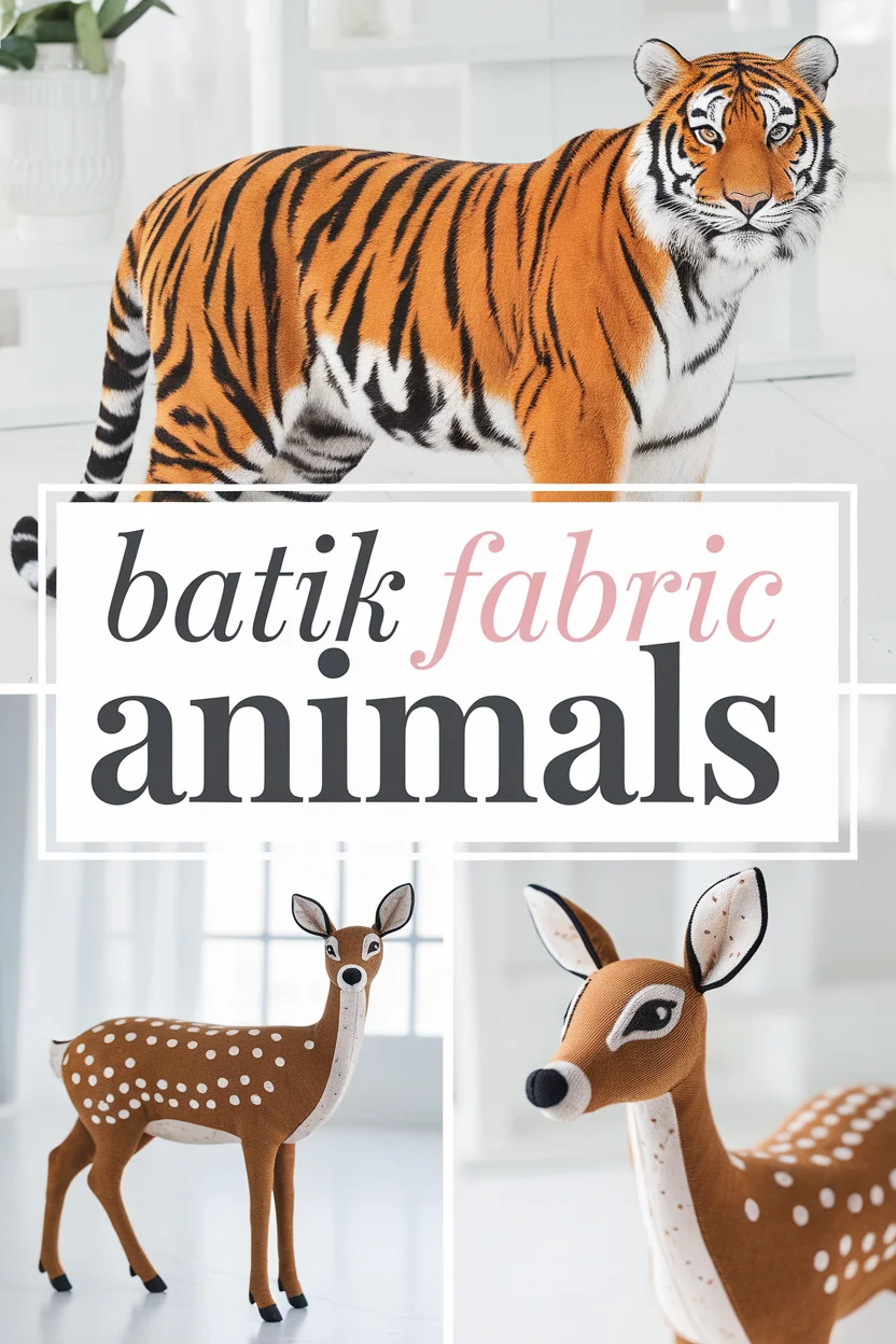 batik fabric animals bbbbb 37308
