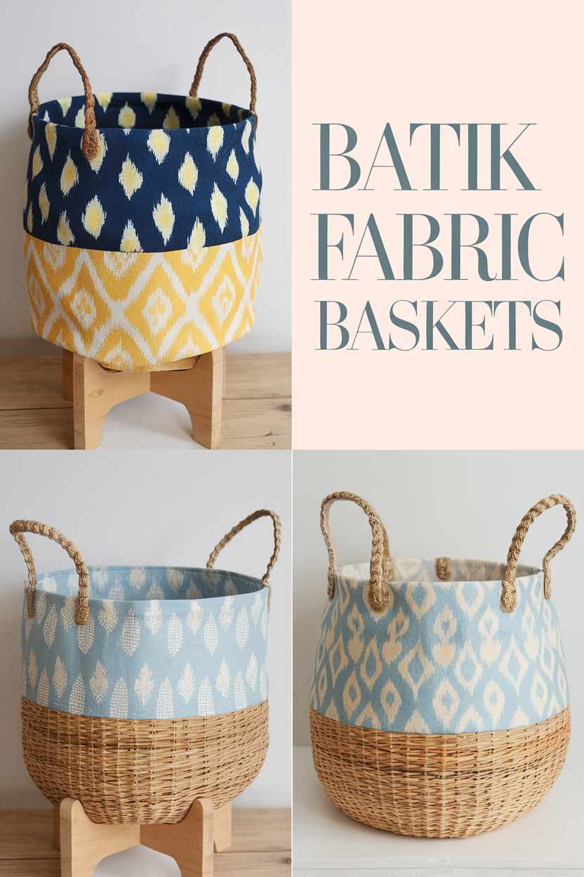 batik fabric baskets bbbbb 49630