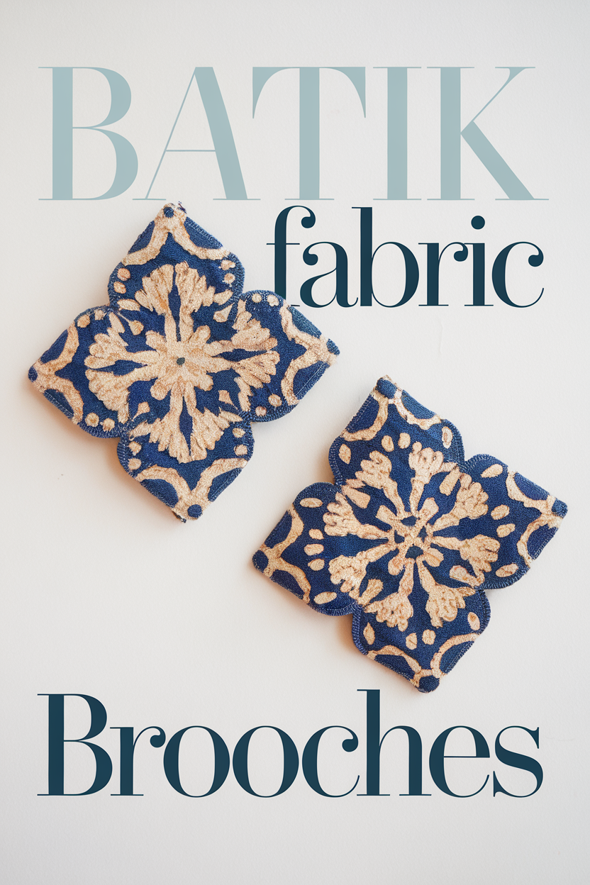 batik fabric brooches bbbbb 60026