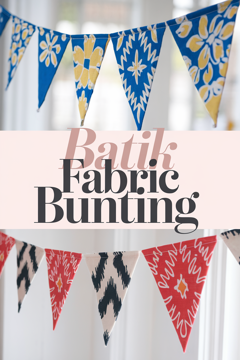 batik fabric bunting bbbbb 27379