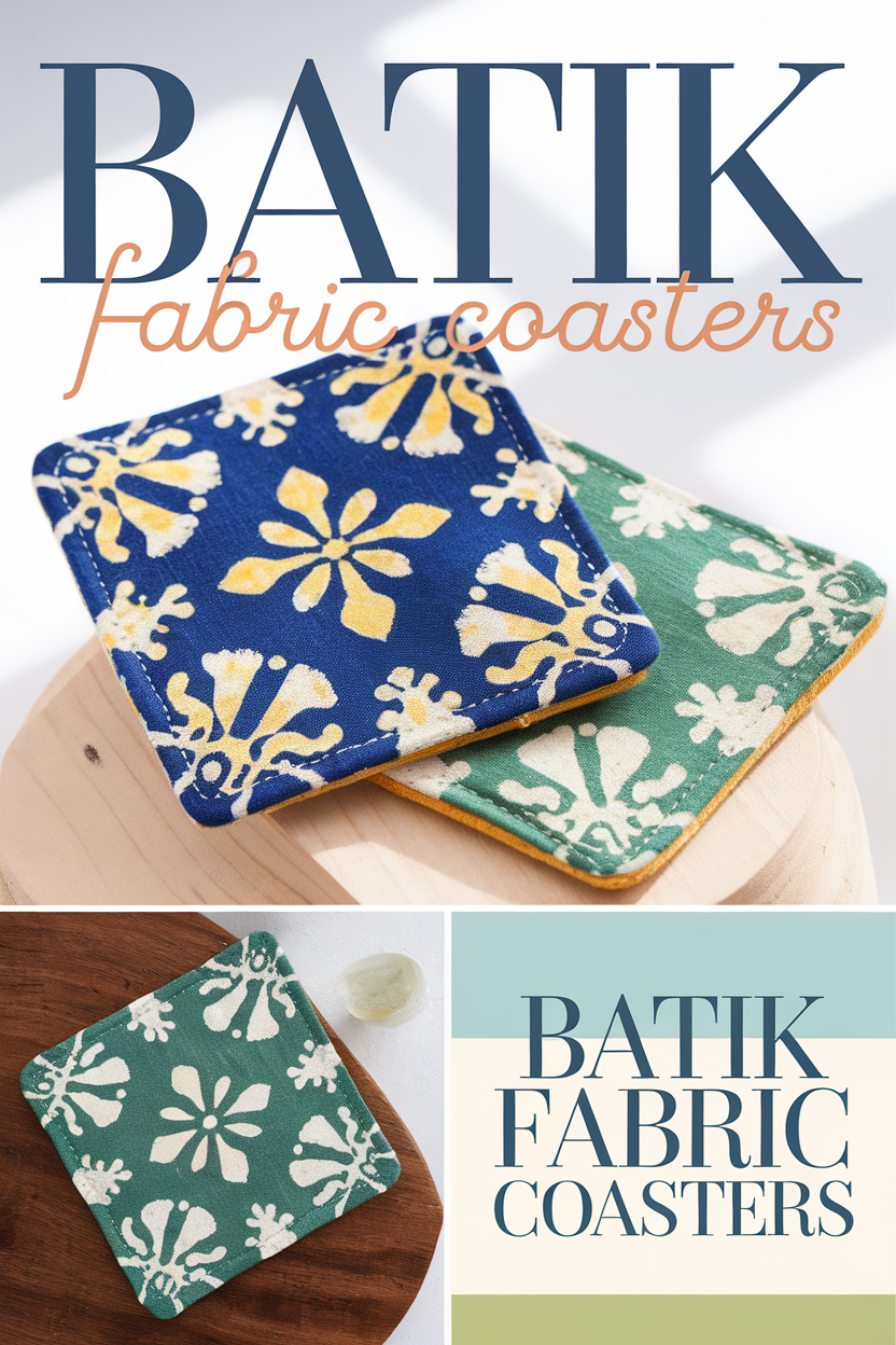 batik fabric coasters bbbbb 44708