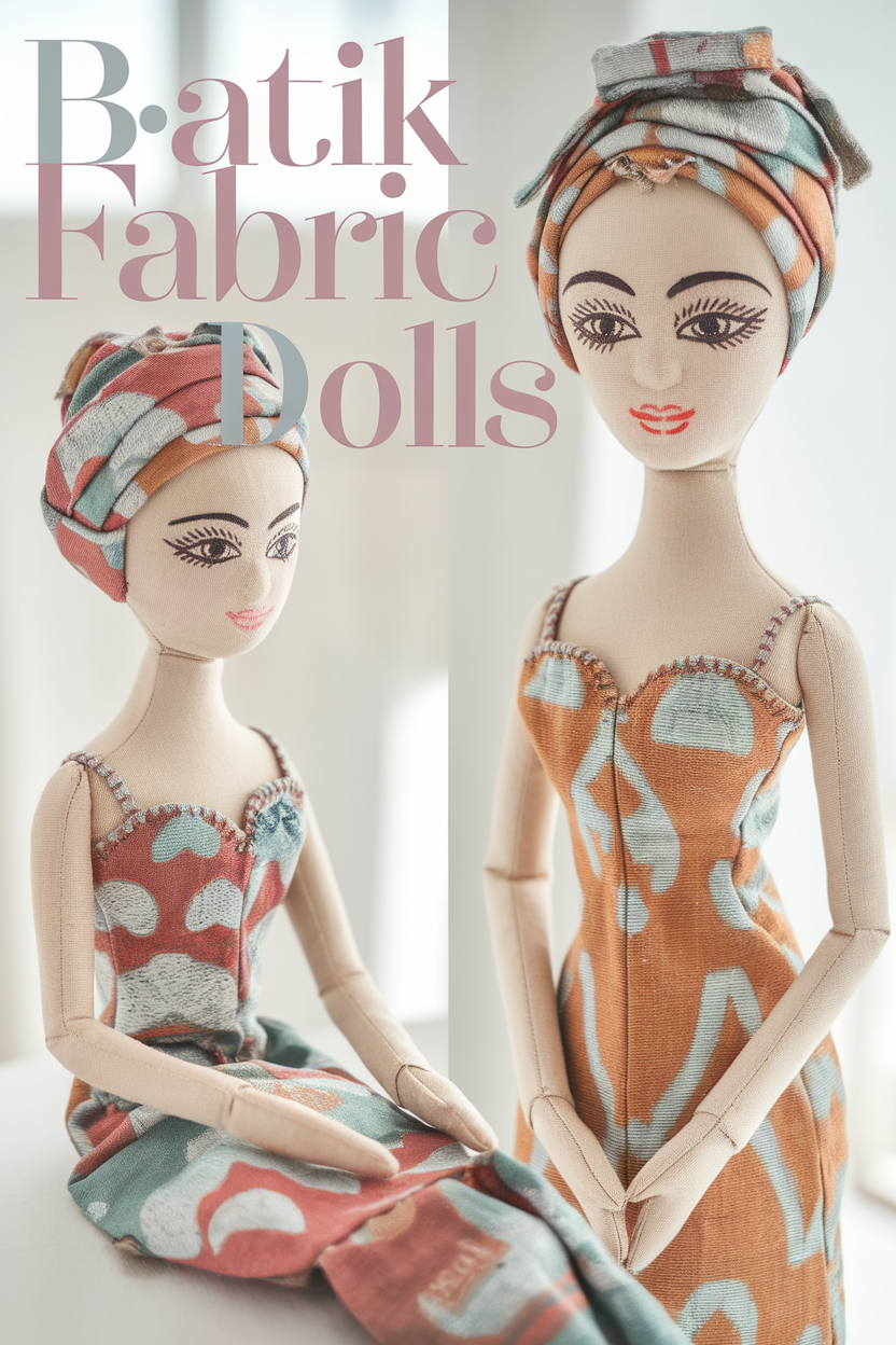 batik fabric dolls bbbbb 88767