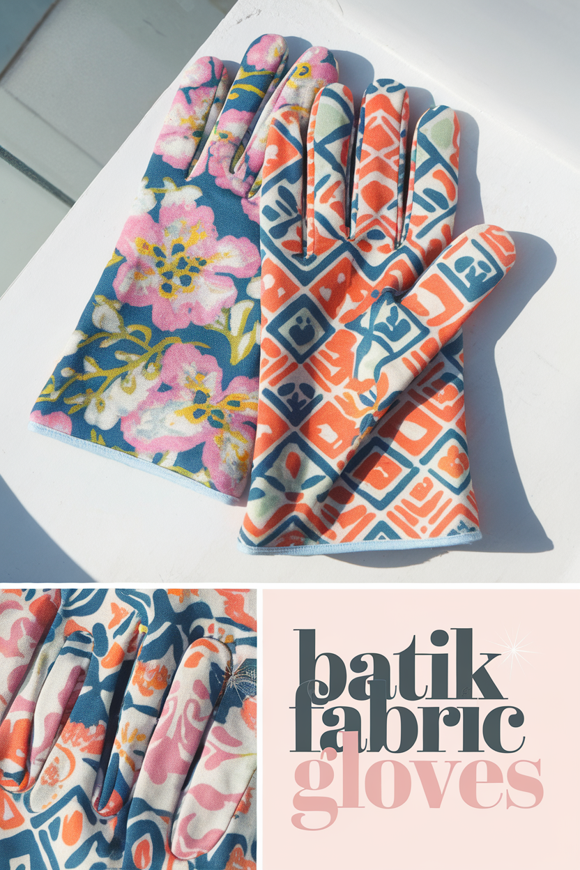 batik fabric gloves bbbbb 61151