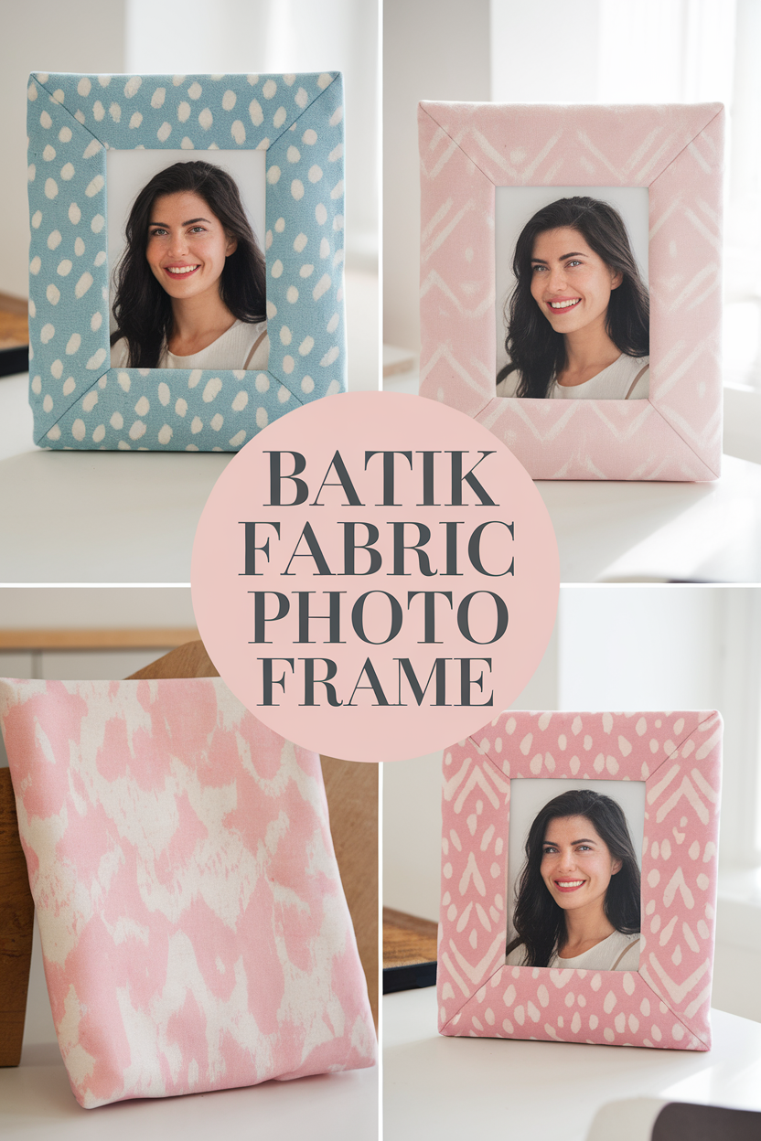 batik fabric photo frame bbbbb 54192