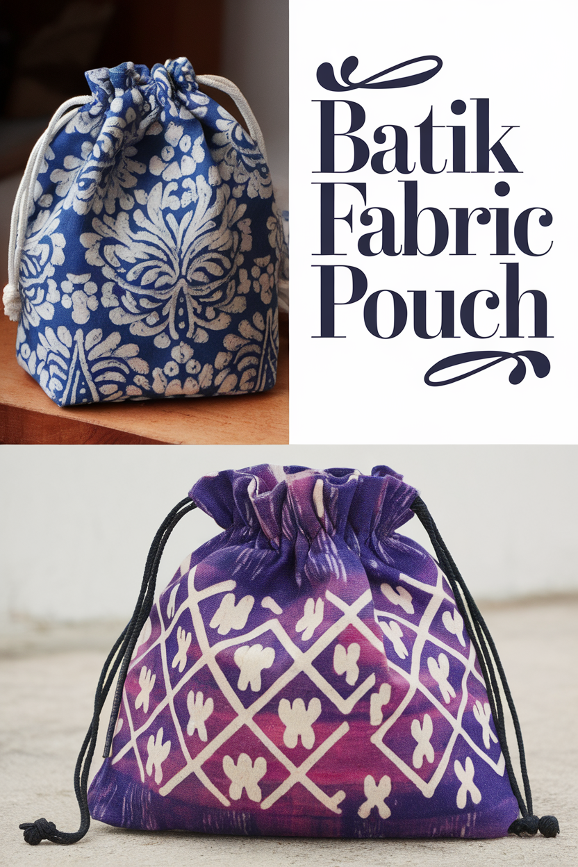 batik fabric pouch bbbbb 41034