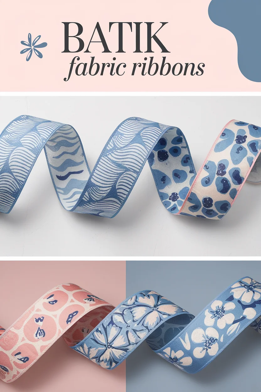batik fabric ribbons bbbbb 25814
