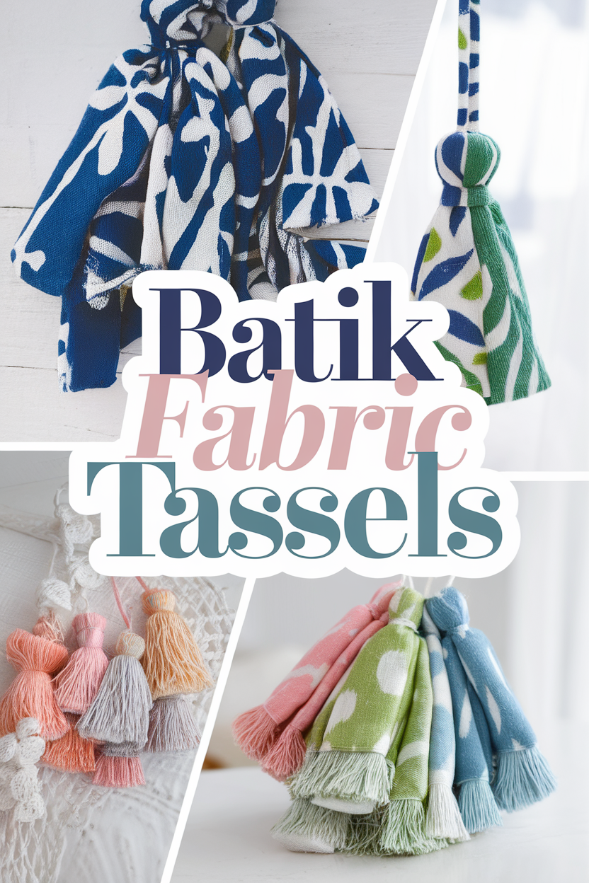 batik fabric tassels bbbbb 27159