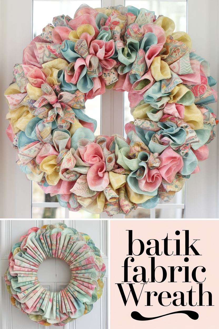 batik fabric wreath bbbbb 97249