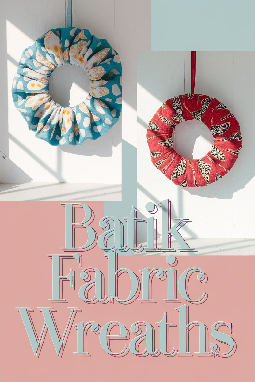 batik fabric wreaths bbbbb 96568