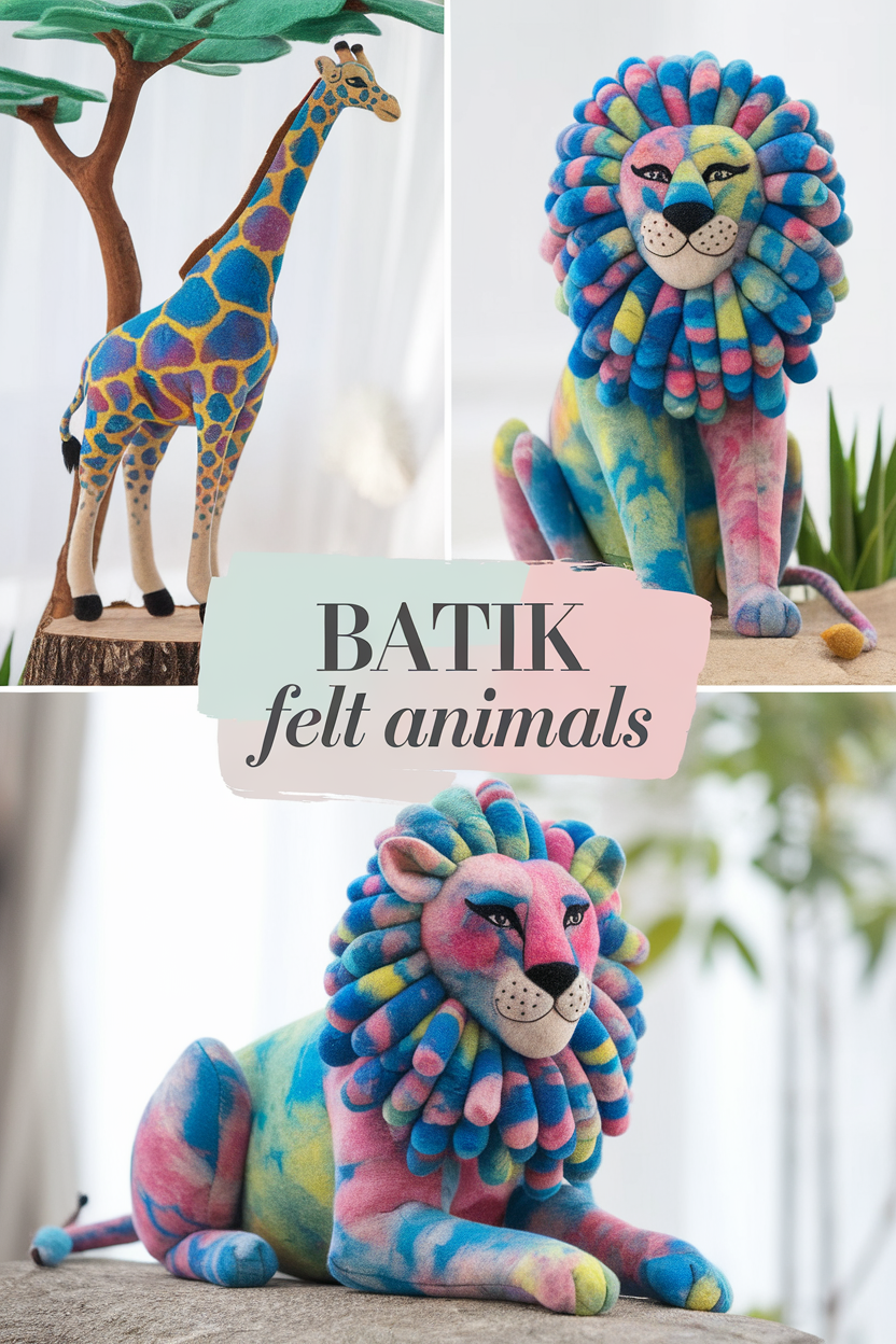 batik felt animals bbbbb 49679