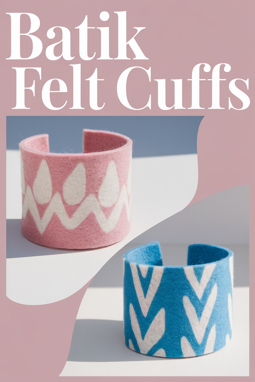 batik felt cuffs bbbbb 22876
