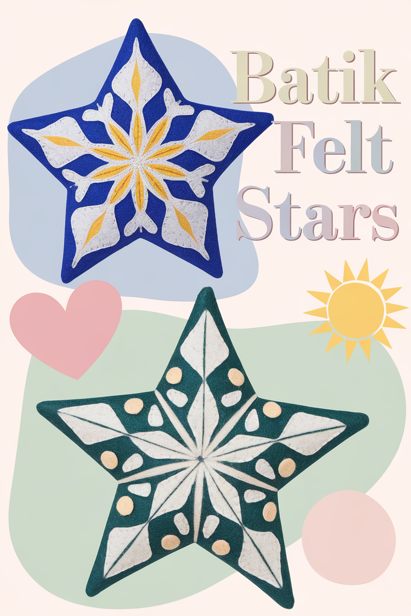 batik felt stars bbbbb 89340