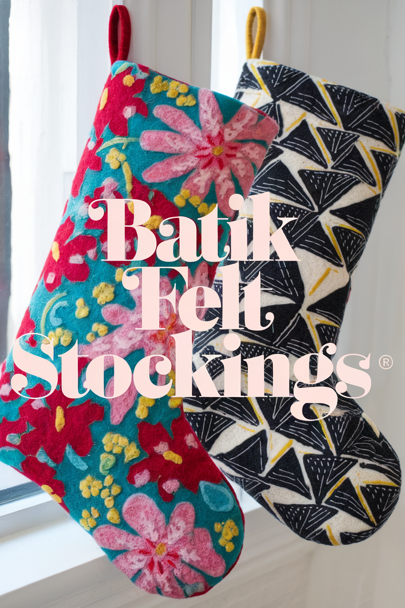 batik felt stockings bbbbb 19504