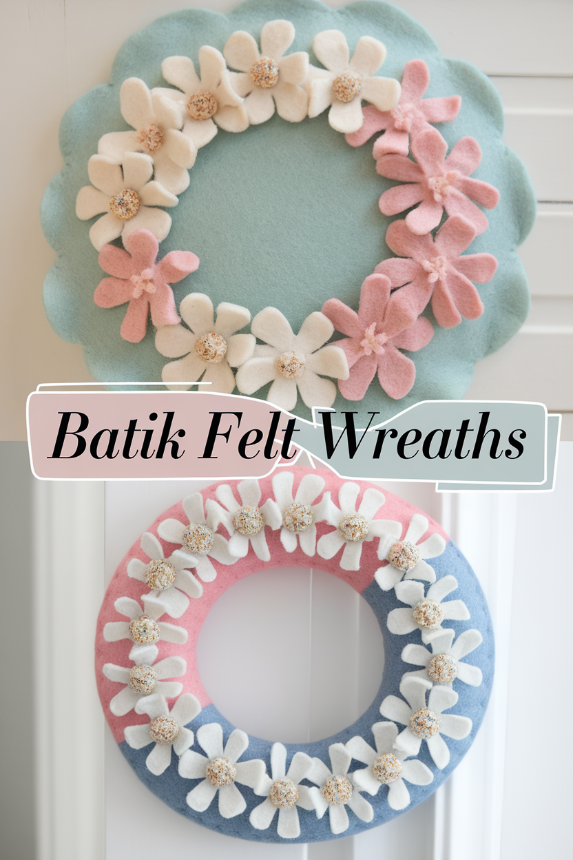 batik felt wreaths bbbbb 96714