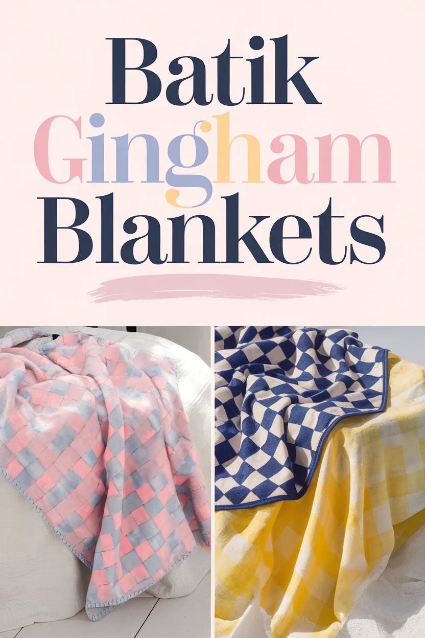 batik gingham blankets bbbbb 60625