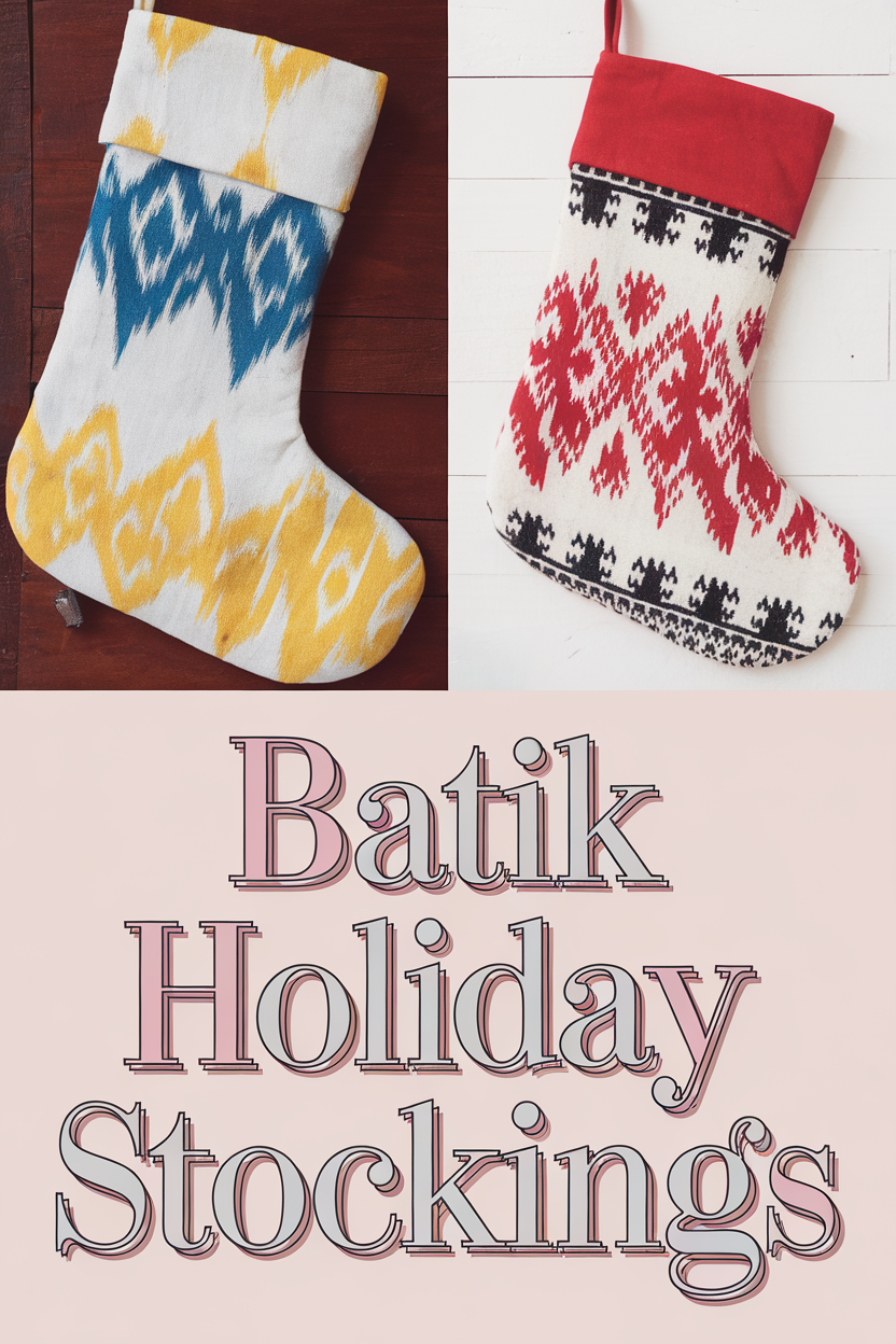 batik holiday stockings bbbbb 51910