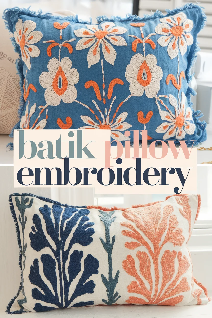 batik pillow embroidery bbbbb 79781