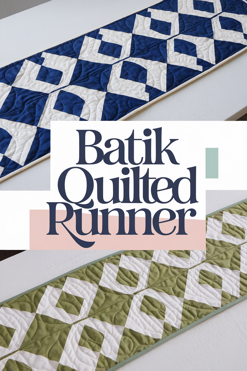 batik quilted runner bbbbb 25597