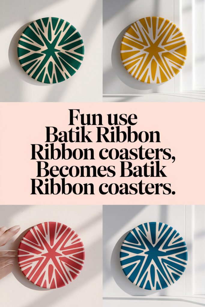 Fun Use Batik Ribbon Coasters in Your Home – BatikIndonesia.com