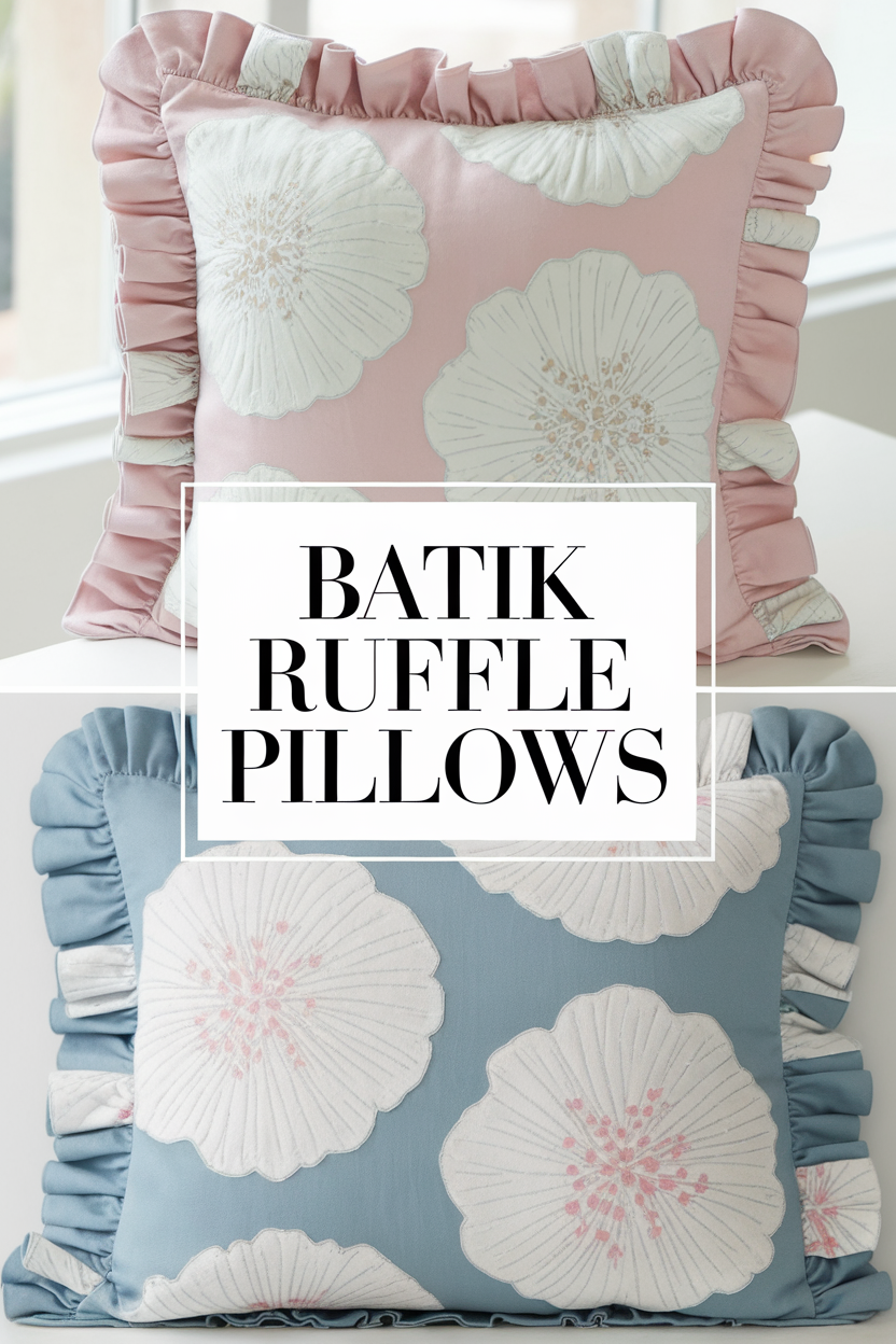 batik ruffle pillows bbbbb 77822
