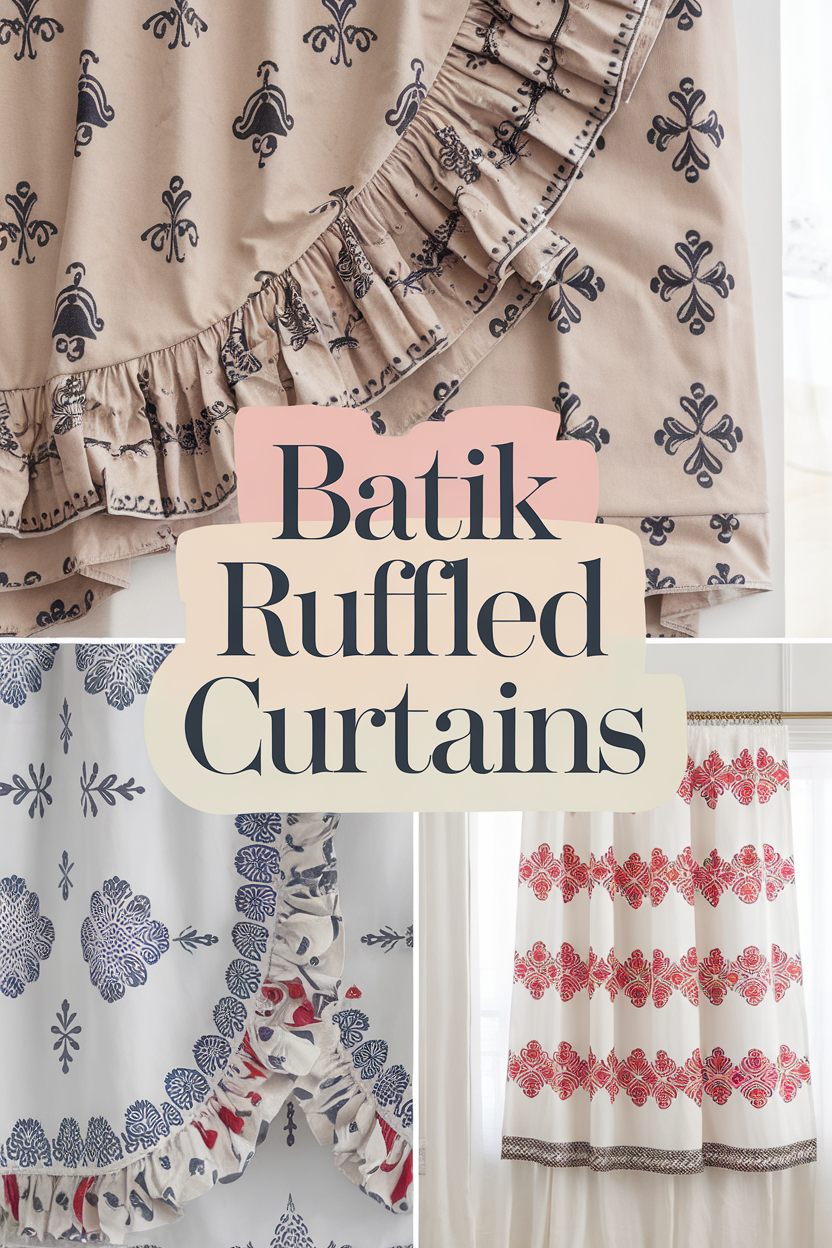 batik ruffled curtains bbbbb 61070