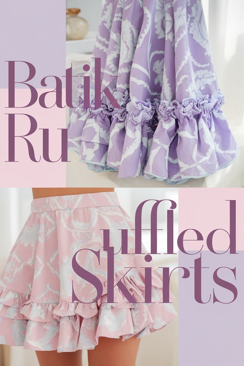 batik ruffled skirts bbbbb 38589