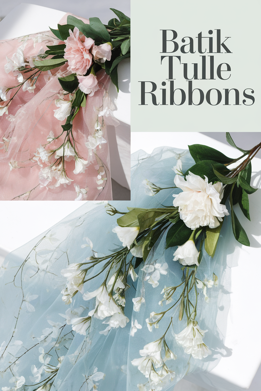 batik tulle ribbons bbbbb 66397
